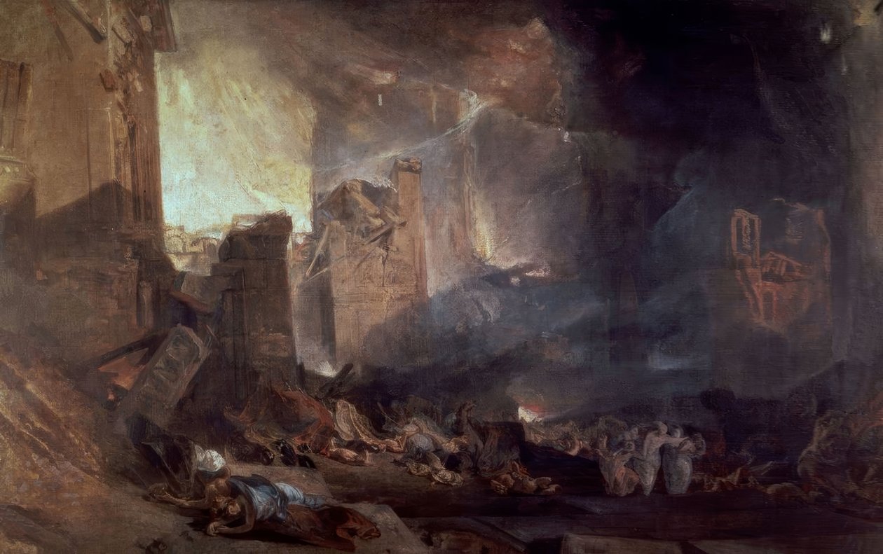 FÖRSTÖRELSE AV SODOM - 1800-talet - ENGELSK ROMANTIK av Joseph Mallord William Turner