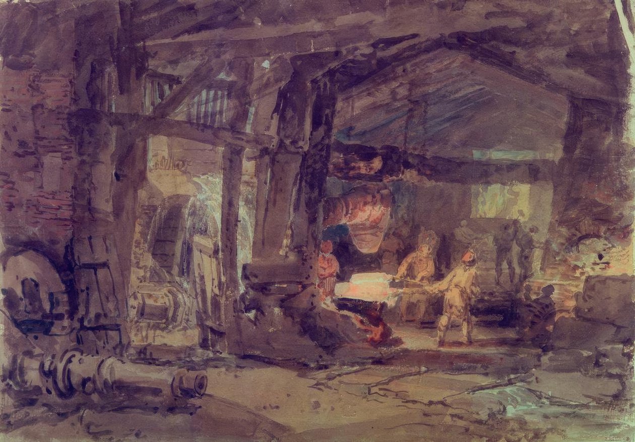 Det inre av ett järngjuteri av Joseph Mallord William Turner