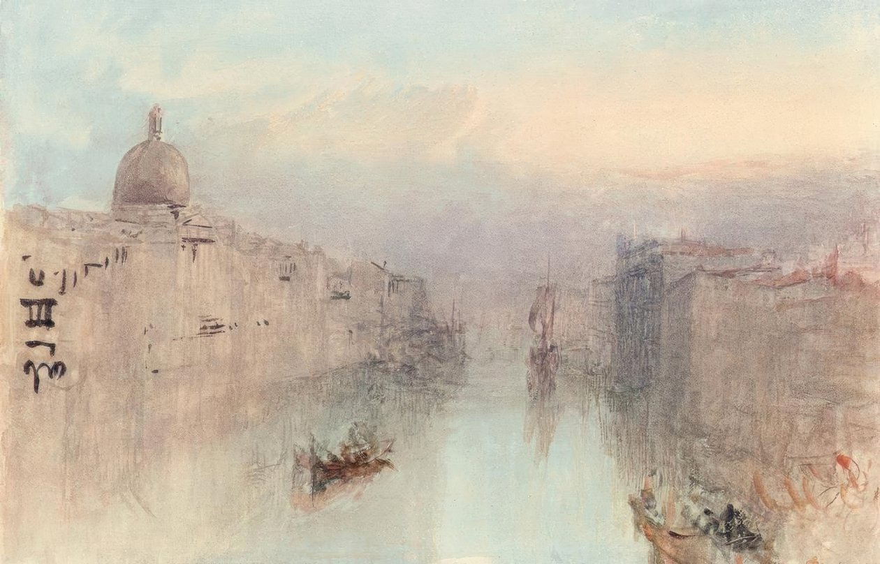 Canal Grande och San Simeone Piccolo av Joseph Mallord William Turner