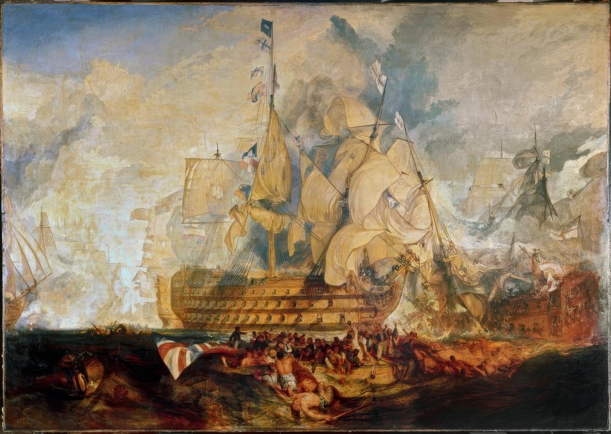 Slaget vid Trafalgar av Joseph Mallord William Turner