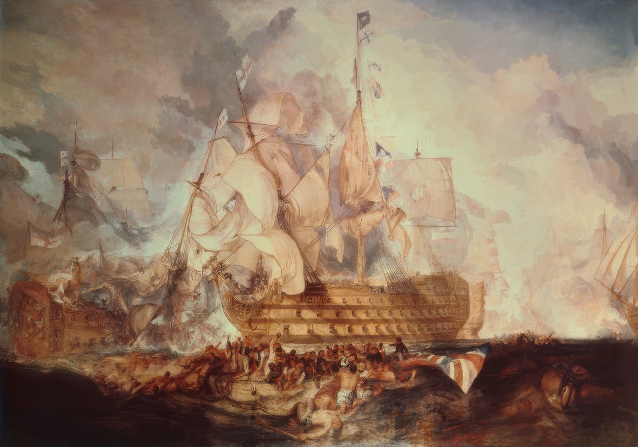 Slaget vid Trafalgar av Joseph Mallord William Turner
