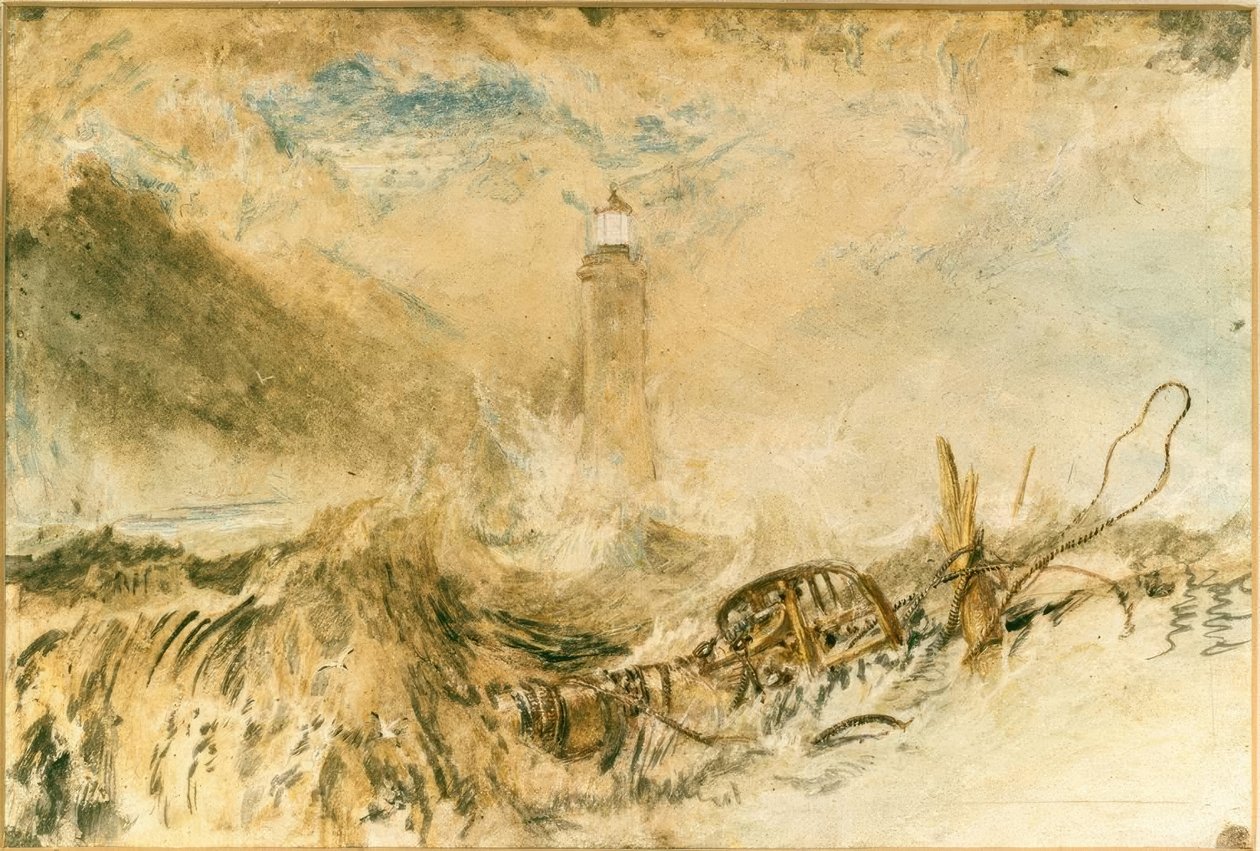 Eddystone fyr utanför Plymouth av Joseph Mallord William Turner