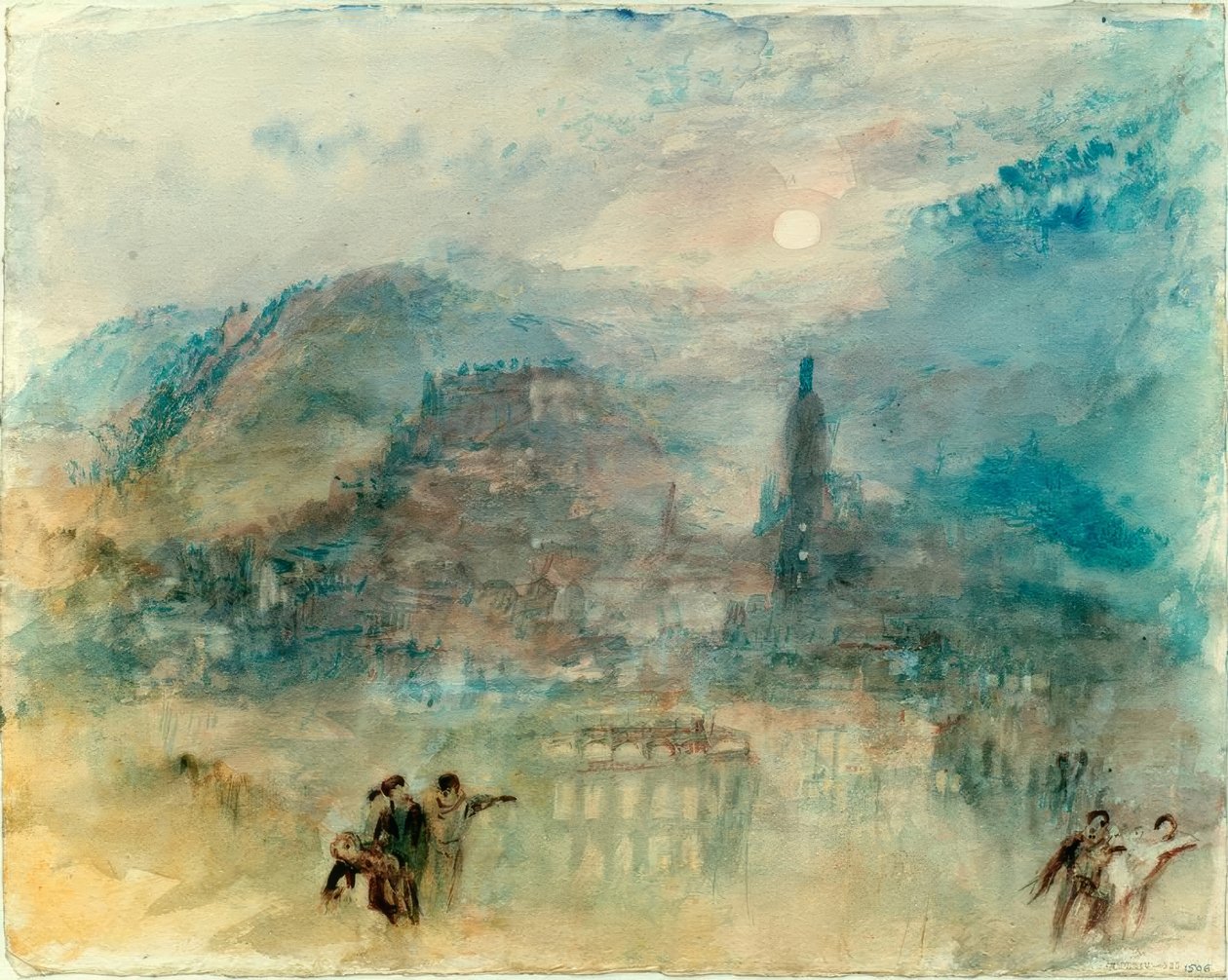 Heidelberg, månsken av Joseph Mallord William Turner
