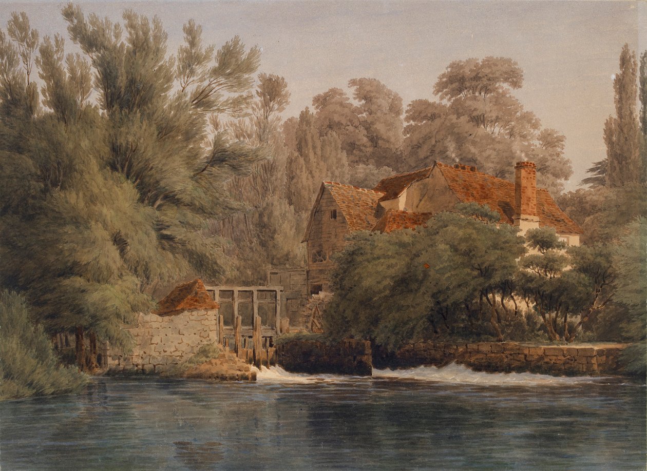 Iffley Mill, ca 1840-talet av Joseph Mallord William Turner