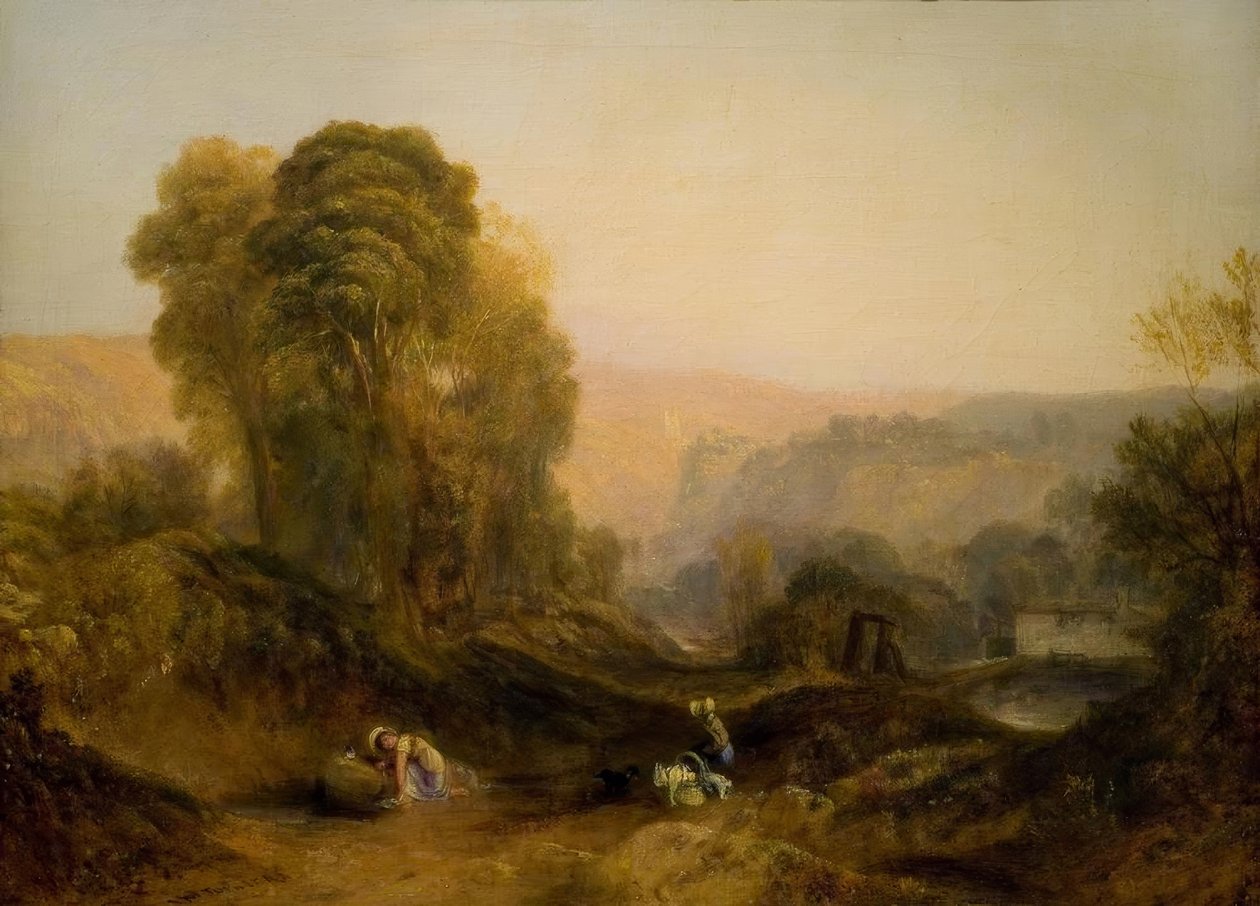 Landskap i Derbyshire av Joseph Mallord William Turner