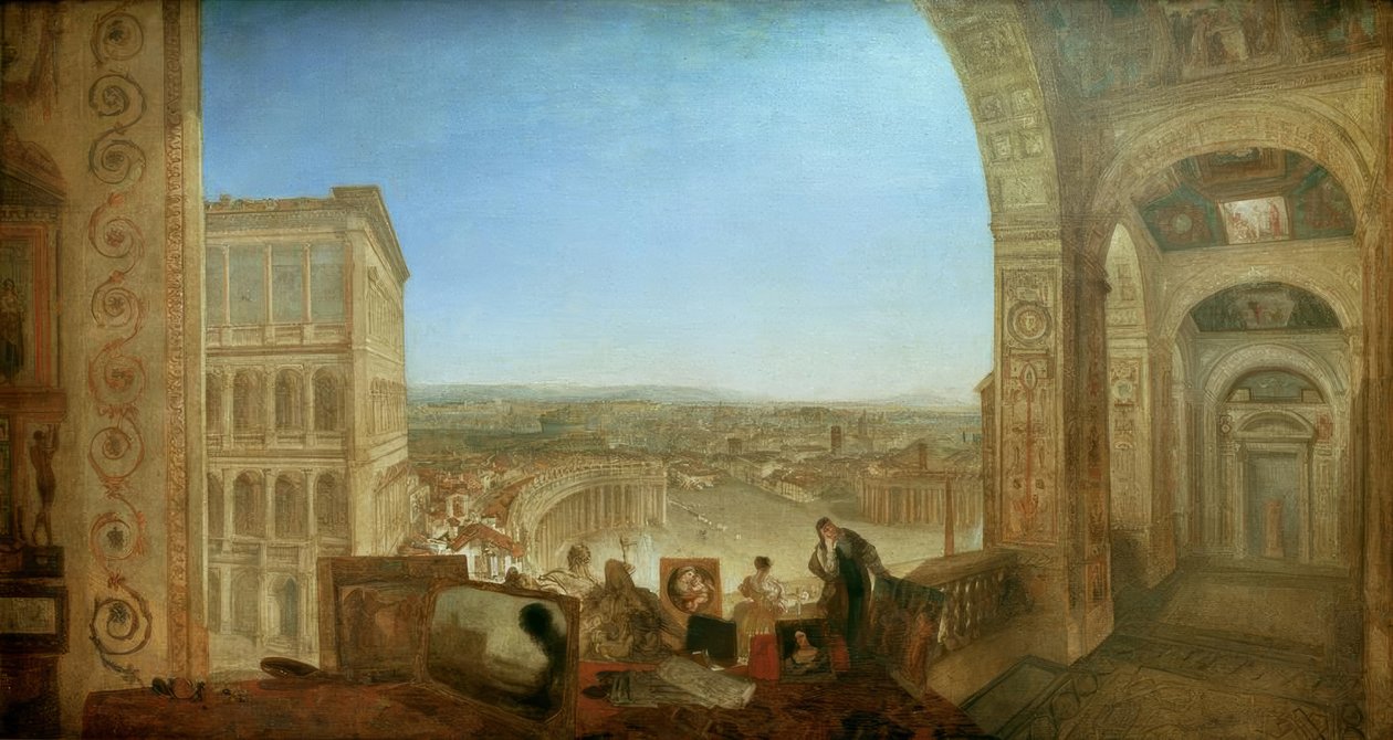 Rom, från Vatikanen. Raffaelle ackompanjerad av La Fornari av Joseph Mallord William Turner