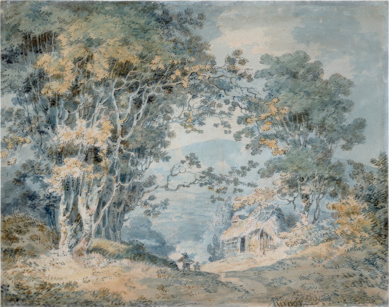 Rustik på en countrybana i Hindhead, Surrey av Joseph Mallord William Turner