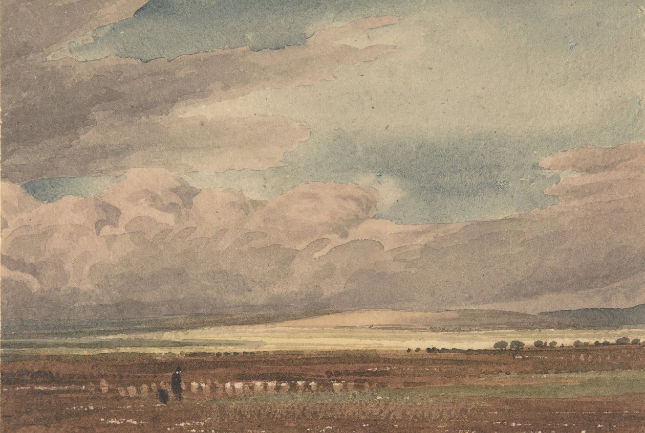 Salisbury Plain med Old Sarum in the Distance, Wiltshire, 1810-62. av Joseph Mallord William Turner