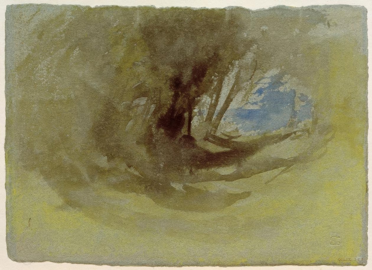 Scen på Meuse eller Mosel (?) av Joseph Mallord William Turner