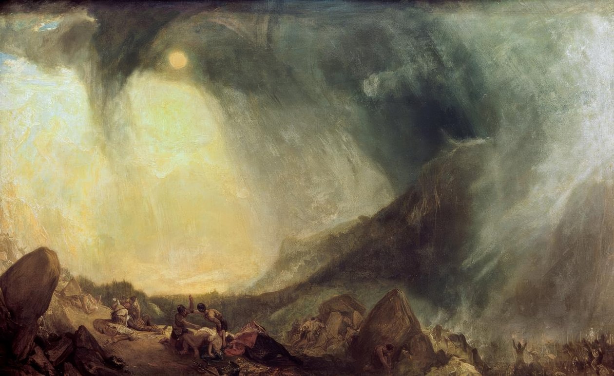 Snow Storm: Hannibal och hans armé korsar Alperna av Joseph Mallord William Turner