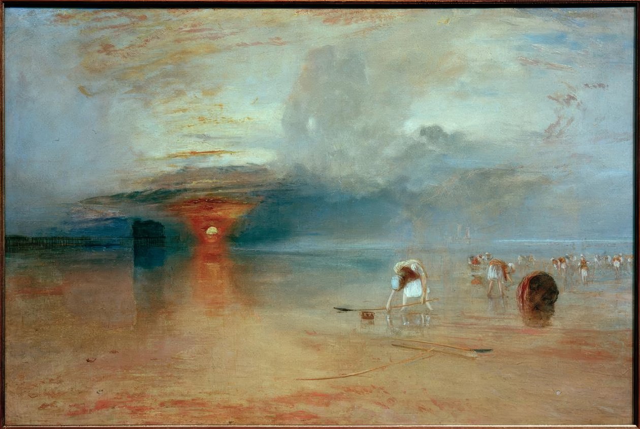 Calais strand, lågvatten. Franska poissards vara av Joseph Mallord William Turner