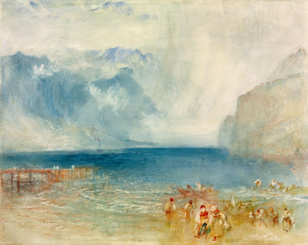 Den första ångbåten på Luzernsjön av Joseph Mallord William Turner
