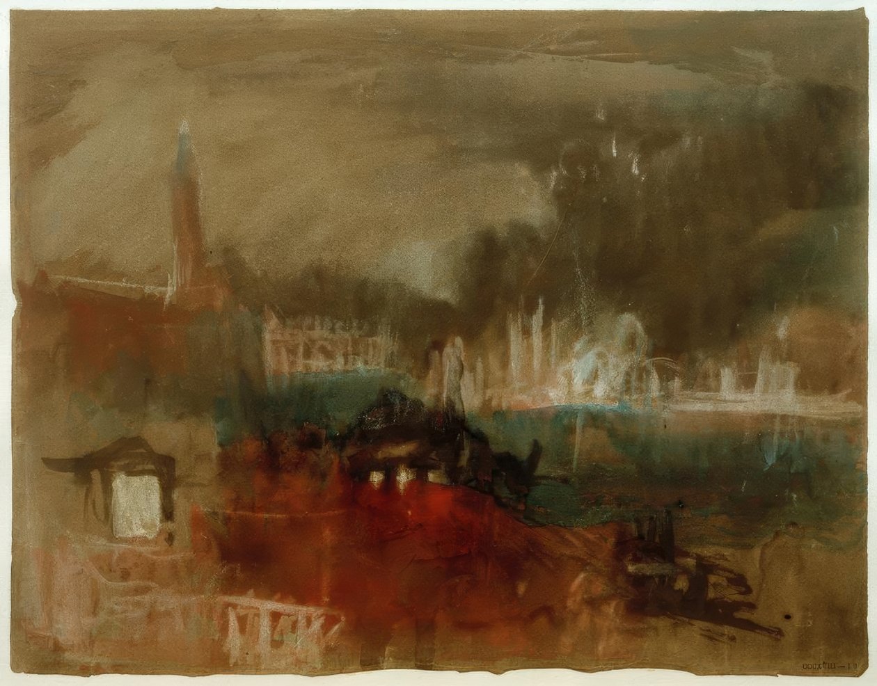 Venedig: Fyrverkerier på Molo av Joseph Mallord William Turner