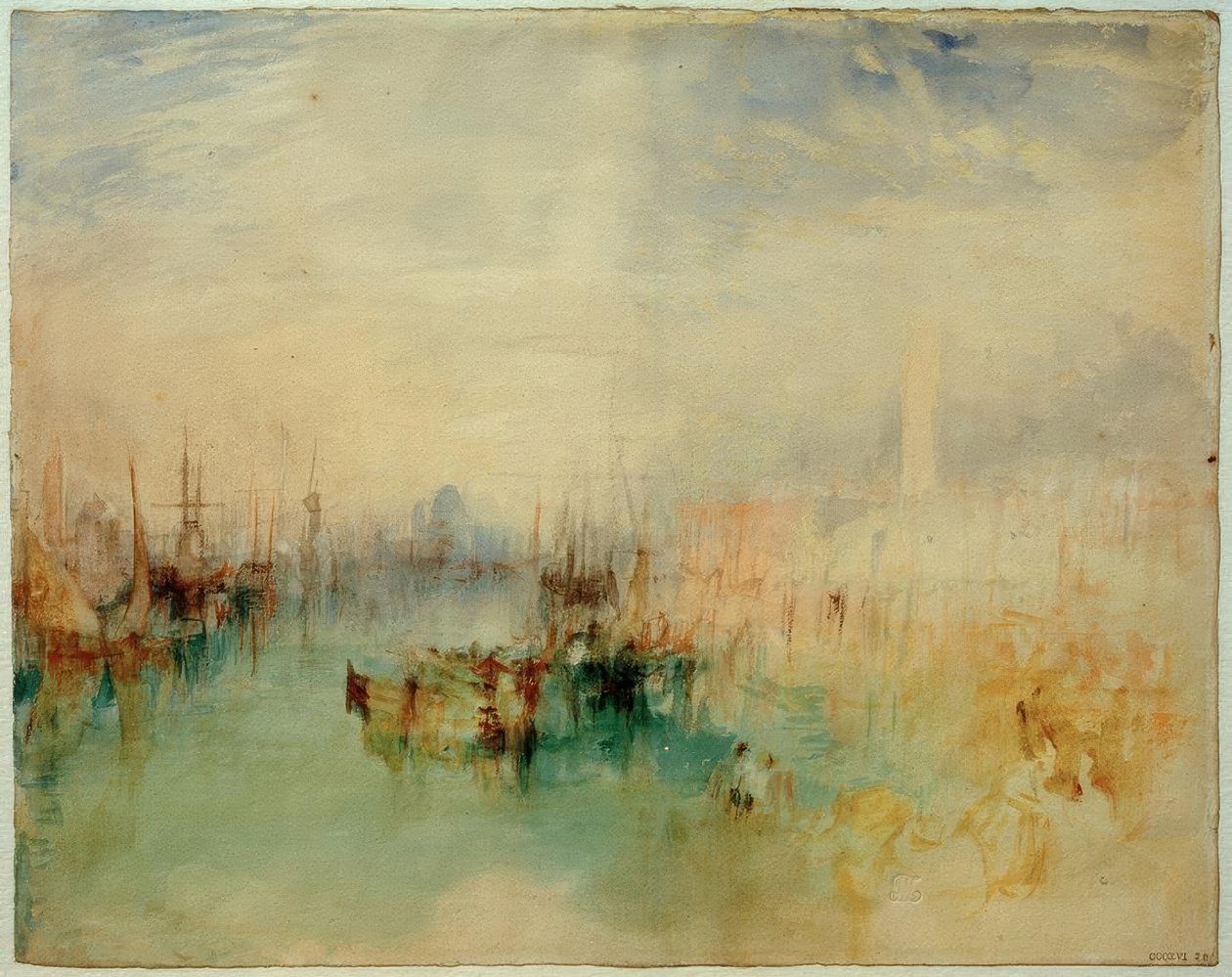 Venedig: Frakt från Riva degli Schiavoni, från nära Ponte dellArsenale av Joseph Mallord William Turner