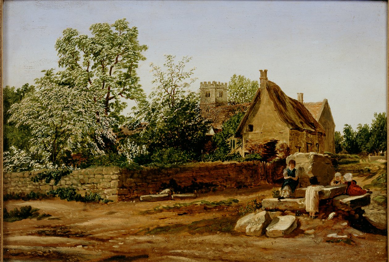 Vy över Marston, nära Oxford, tidigt 1800-tal av Joseph Mallord William Turner