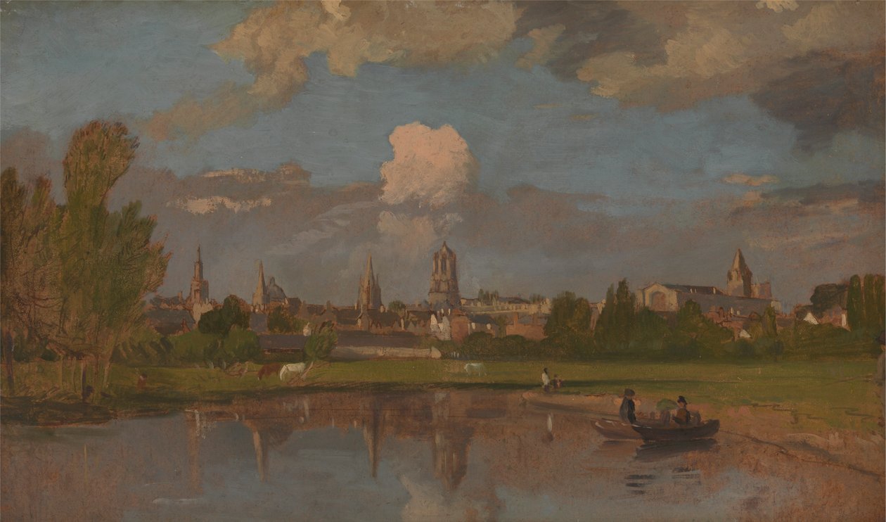 Oxford från floden med Christ Church i förgrunden av William Turner of Oxford