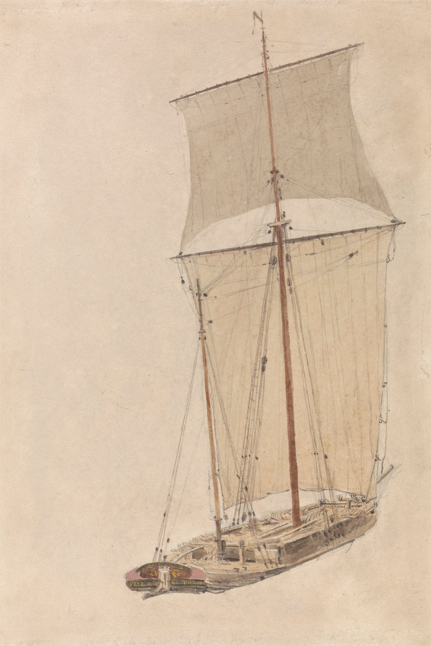 Segelfartyget "Vän" vid Upton-on-Severn av William Turner of Oxford