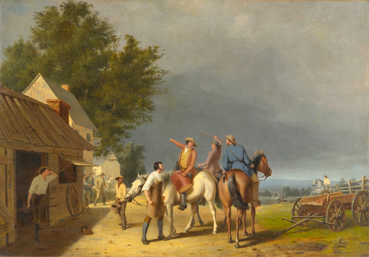 Första nyheterna om slaget vid Lexington, 1847 av William Tylee Ranney