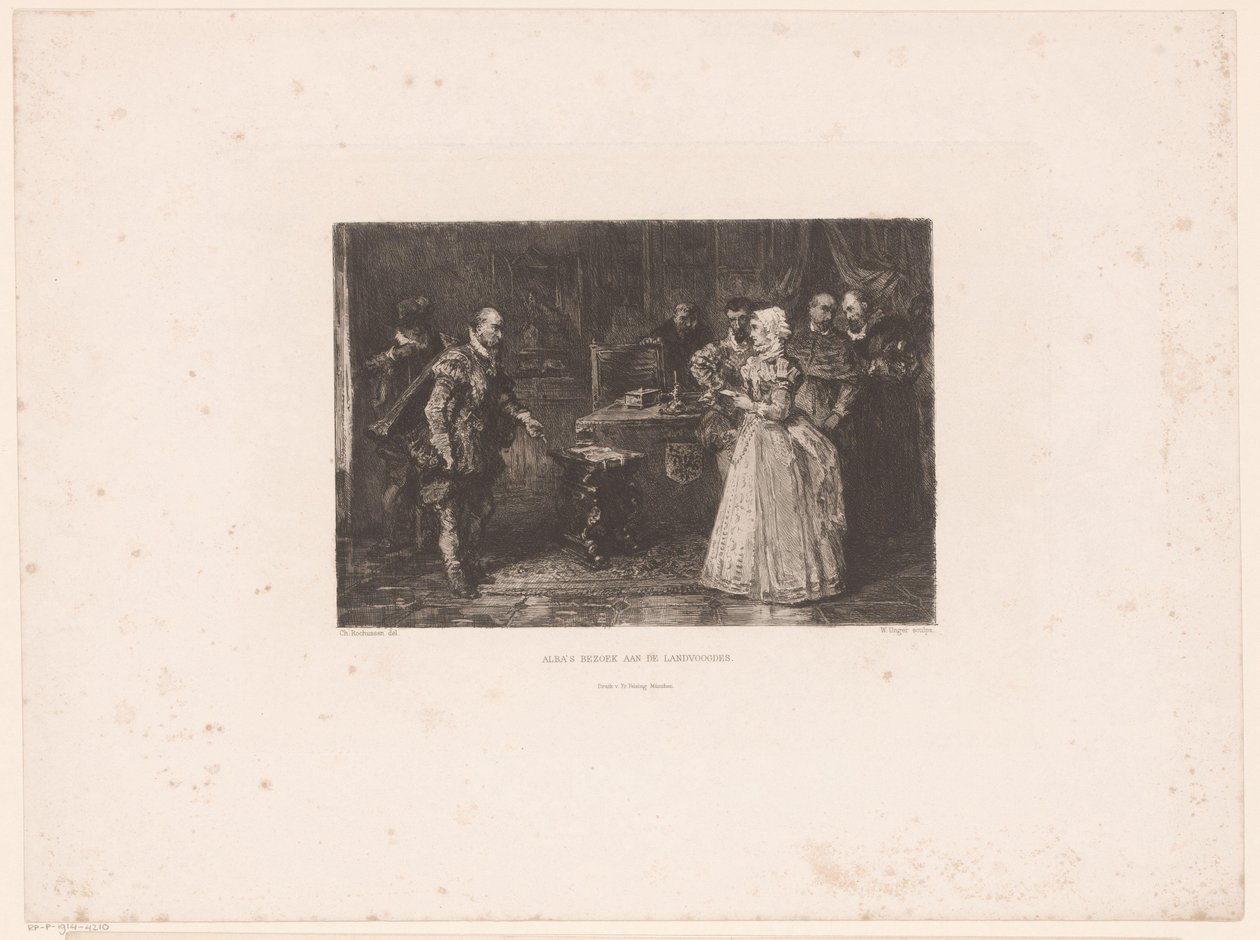 Alva besöker guvernören Margareta av Parma, 1567 Albas besök hos regenten (titel på objekt) av William Unger