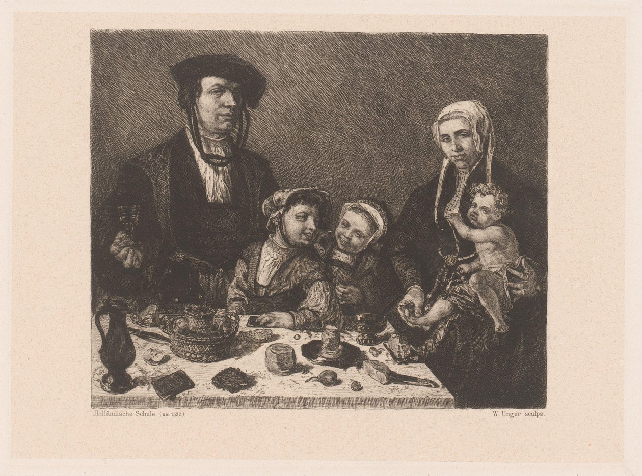 Porträtt av Pieter Jan Foppesz. och Alijd van Beresteyn med sina barn av William Unger