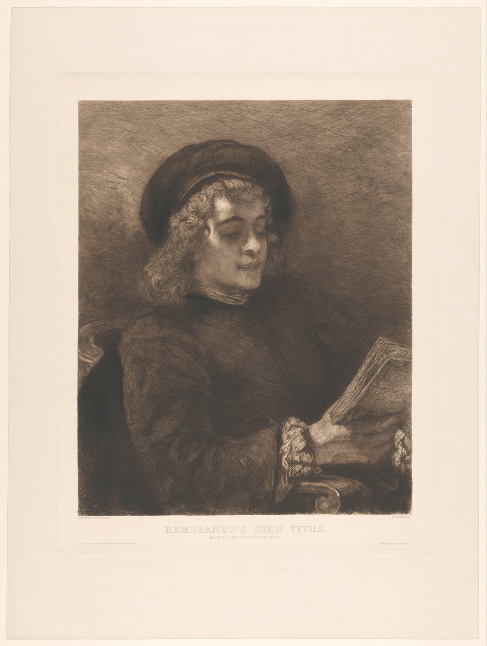 Rembrandts son Titus. Om Rembrandt. Verlag der Gesellschaft f. Konst i Wien av William Unger