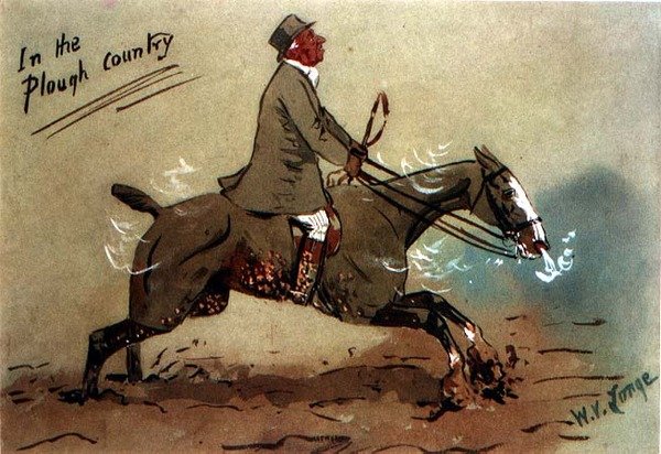 I Ploglandet (akvarell på papper) av William Verner Longe
