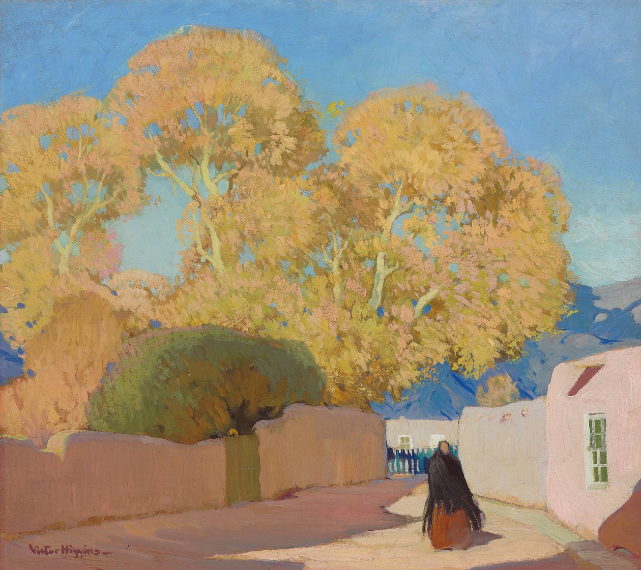 Canyon Drive, Santa Fe, ca 1914 (olja på duk) av William Victor Higgins