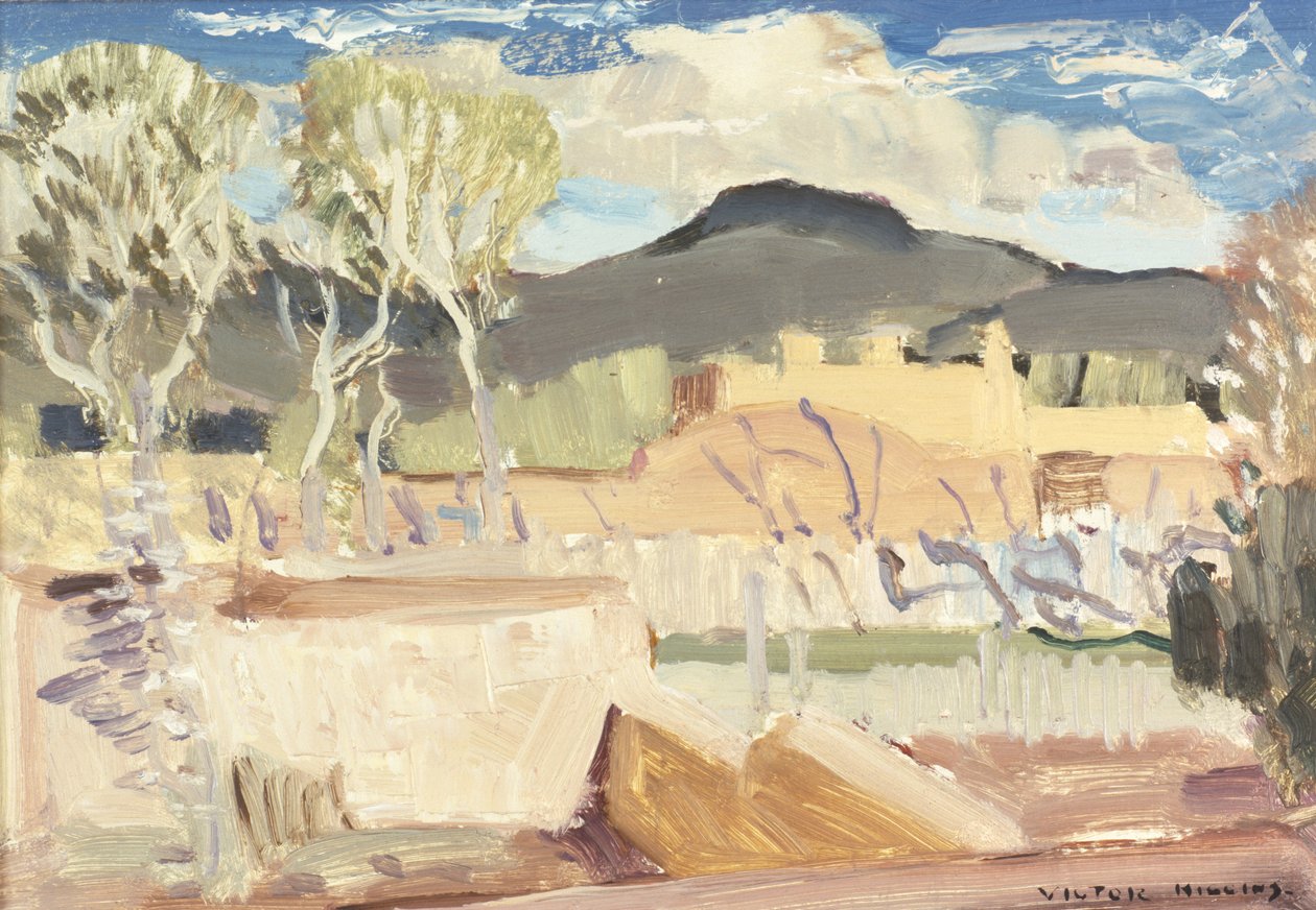 Taos (olja ombord) av William Victor Higgins
