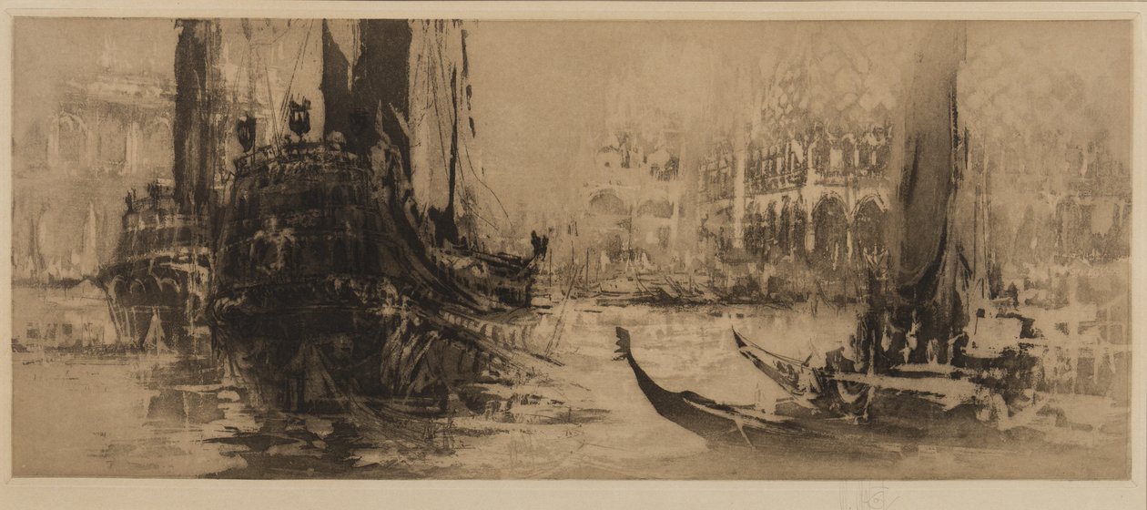 Venetiansk capriccio (etsning och akvatint) av William Walcot