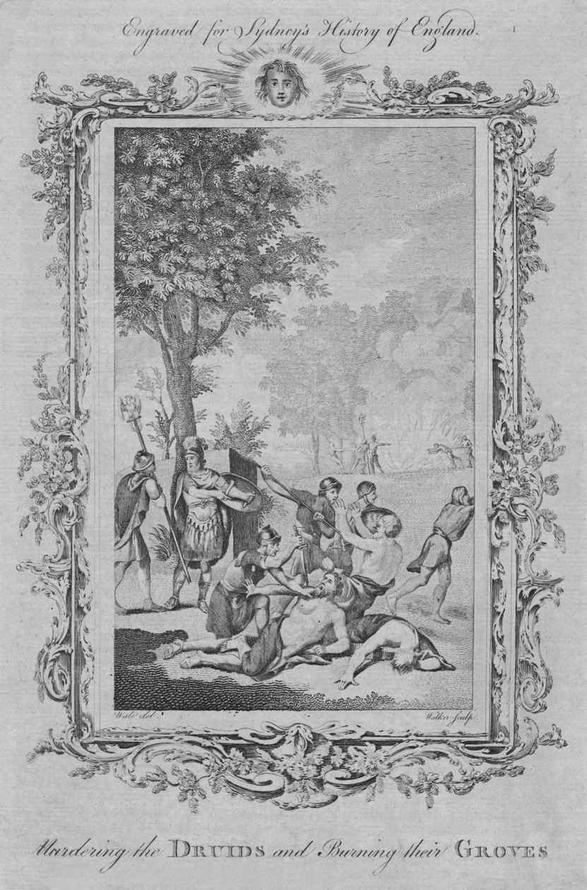 Att mörda druiderna och bränna deras lundar, 1773. av William Walker