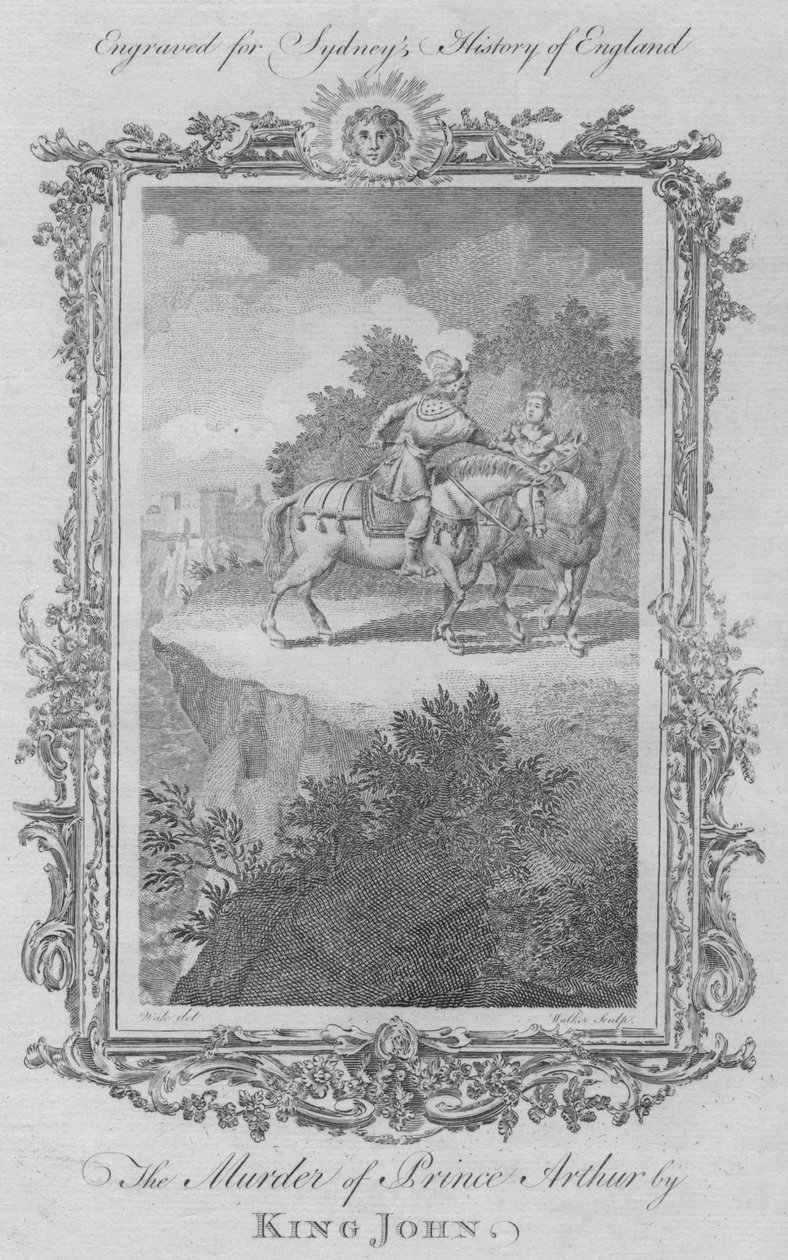 Mordet på prins Arthur av kung John, 1773. av William Walker