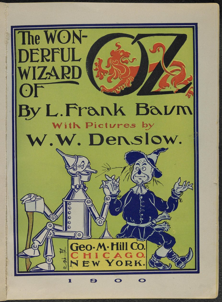 Frontispice av "Den underbara trollkarlen från Oz" av Lyman Frank Baum av William Wallace Denslow