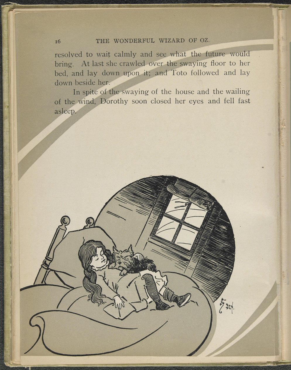 Illustration från "Den underbara trollkarlen från Oz" av Lyman Frank Baum av William Wallace Denslow