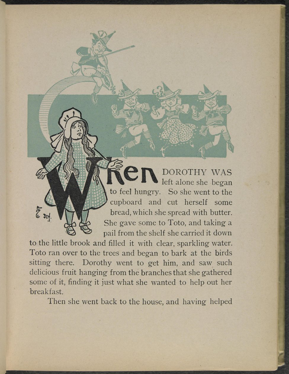 Illustration från "Den underbara trollkarlen från Oz" av Lyman Frank Baum av William Wallace Denslow