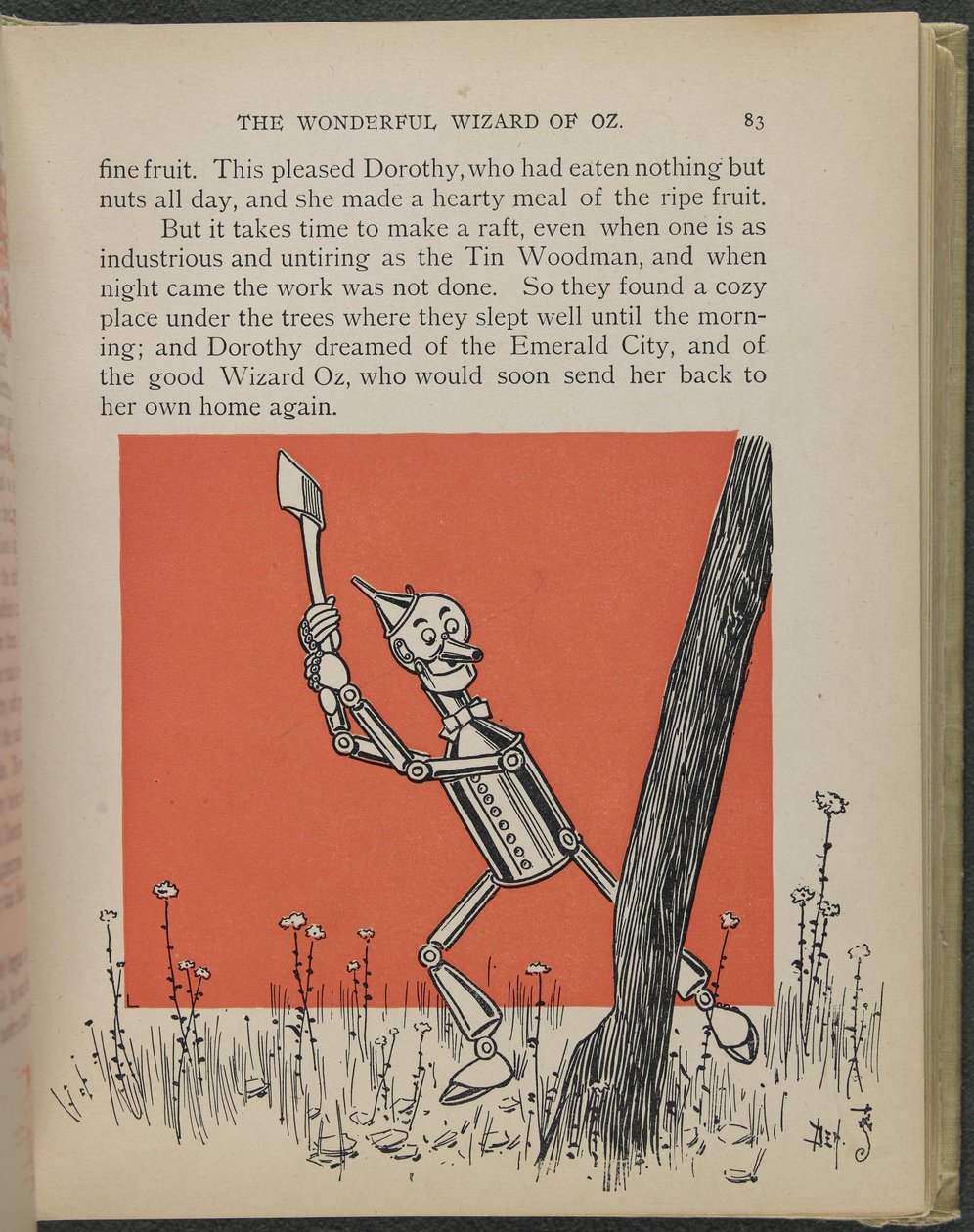 Illustration från "Den underbara trollkarlen från Oz" av Lyman Frank Baum av William Wallace Denslow