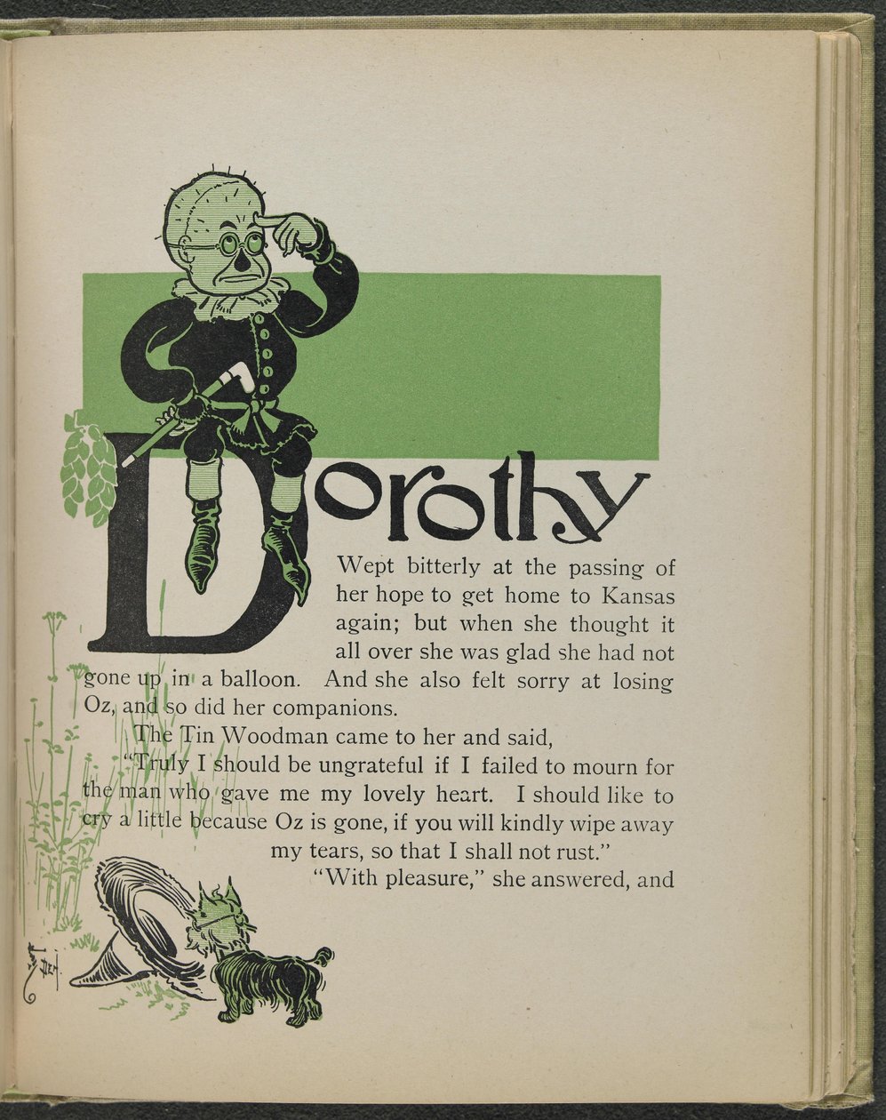 Illustration från "Den underbara trollkarlen från Oz" av Lyman Frank Baum av William Wallace Denslow