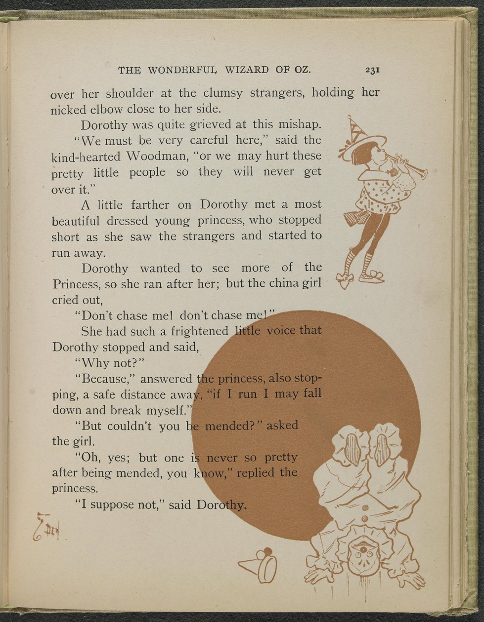 Illustration från "Den underbara trollkarlen från Oz" av Lyman Frank Baum av William Wallace Denslow