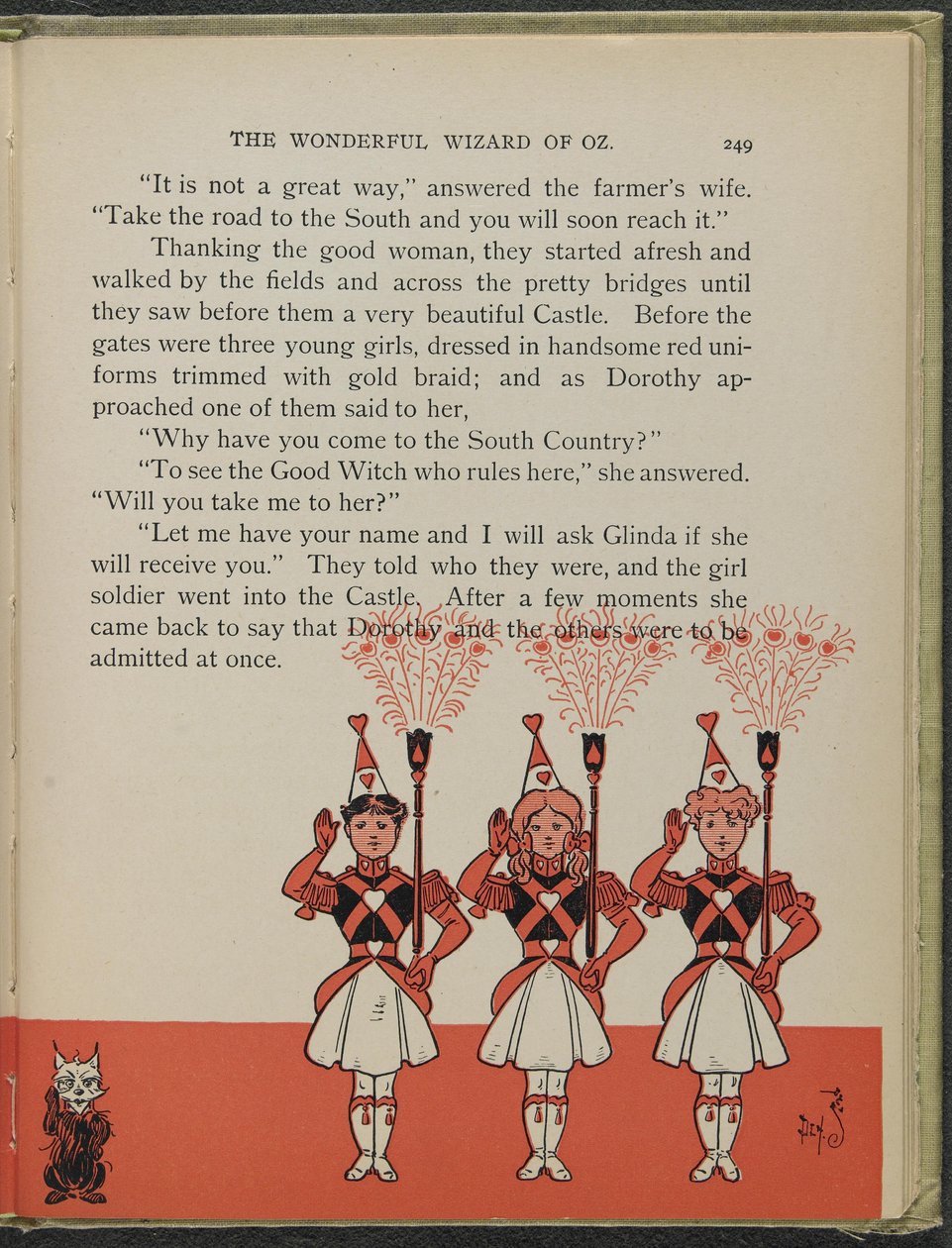 Illustration från "Den underbara trollkarlen från Oz" av Lyman Frank Baum av William Wallace Denslow