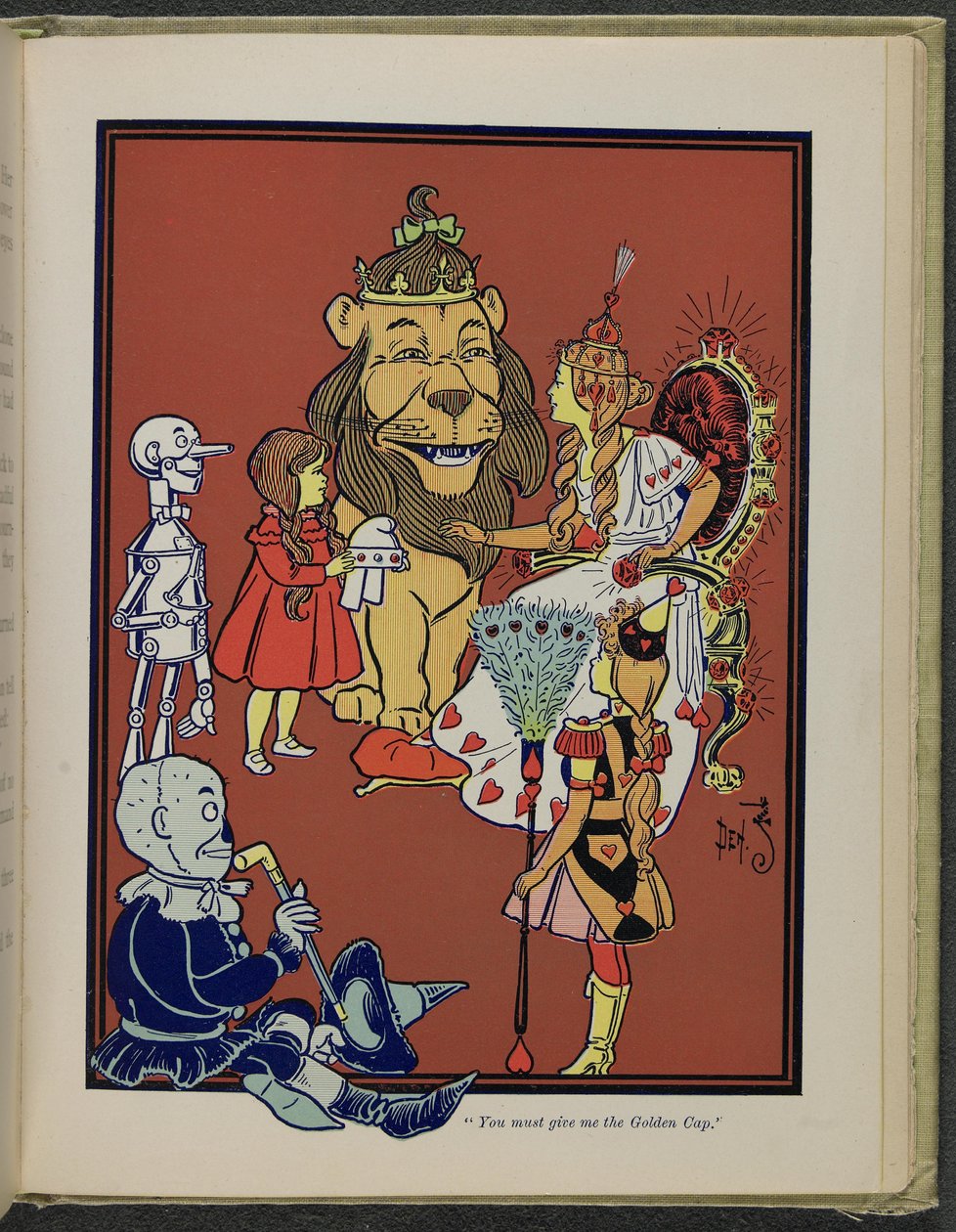 Illustration från "Den underbara trollkarlen från Oz" av Lyman Frank Baum av William Wallace Denslow