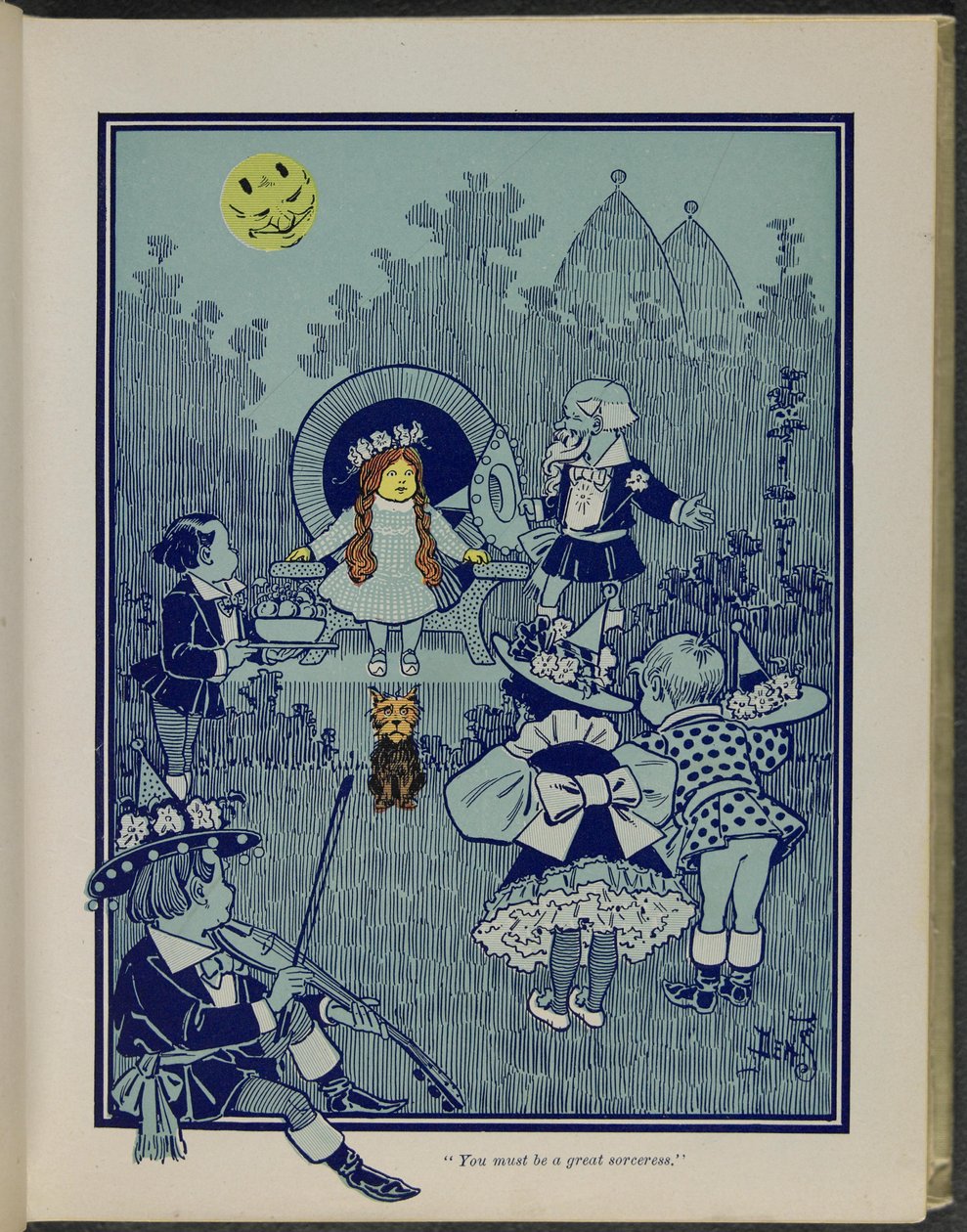 "Du måste vara en stor trollkvinna", illustration från "Den underbara trollkarlen från Oz" av Lyman Frank Baum av William Wallace Denslow