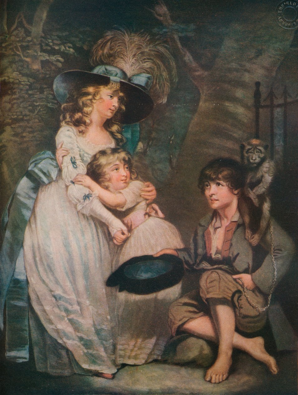En ung dam som uppmuntrar den låga komikern, c1786-1826, 1919 av William Ward