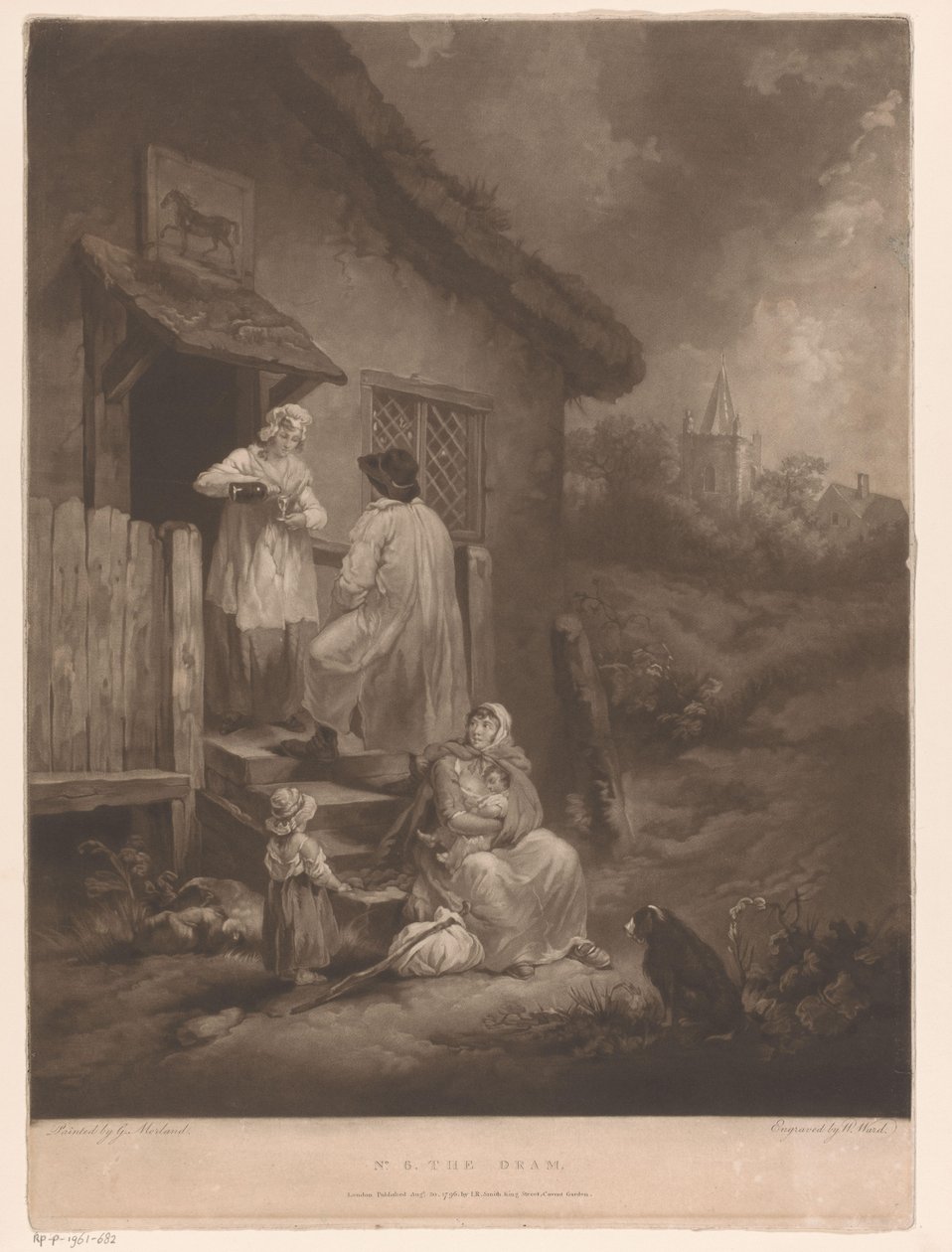 Familj för ett värdshus The Dram (titel på objekt) av William Ward