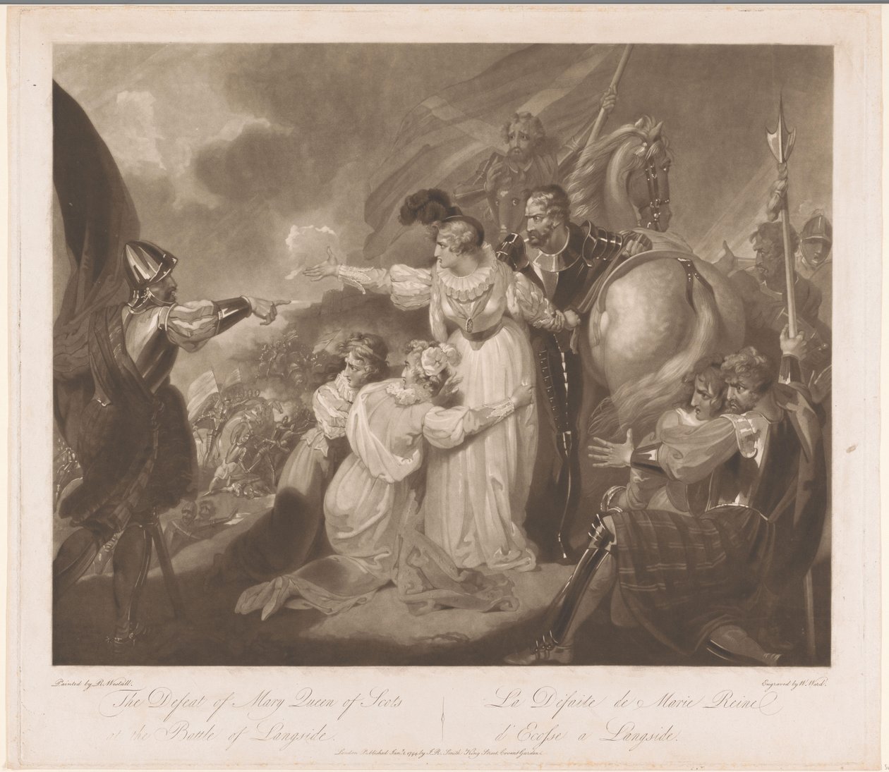 Mary, drottning av Skottland, besegrade i slaget vid Langside Nederlaget för Mary Queen of Scots i slaget vid Langside / La Défaite de Marie Reine d