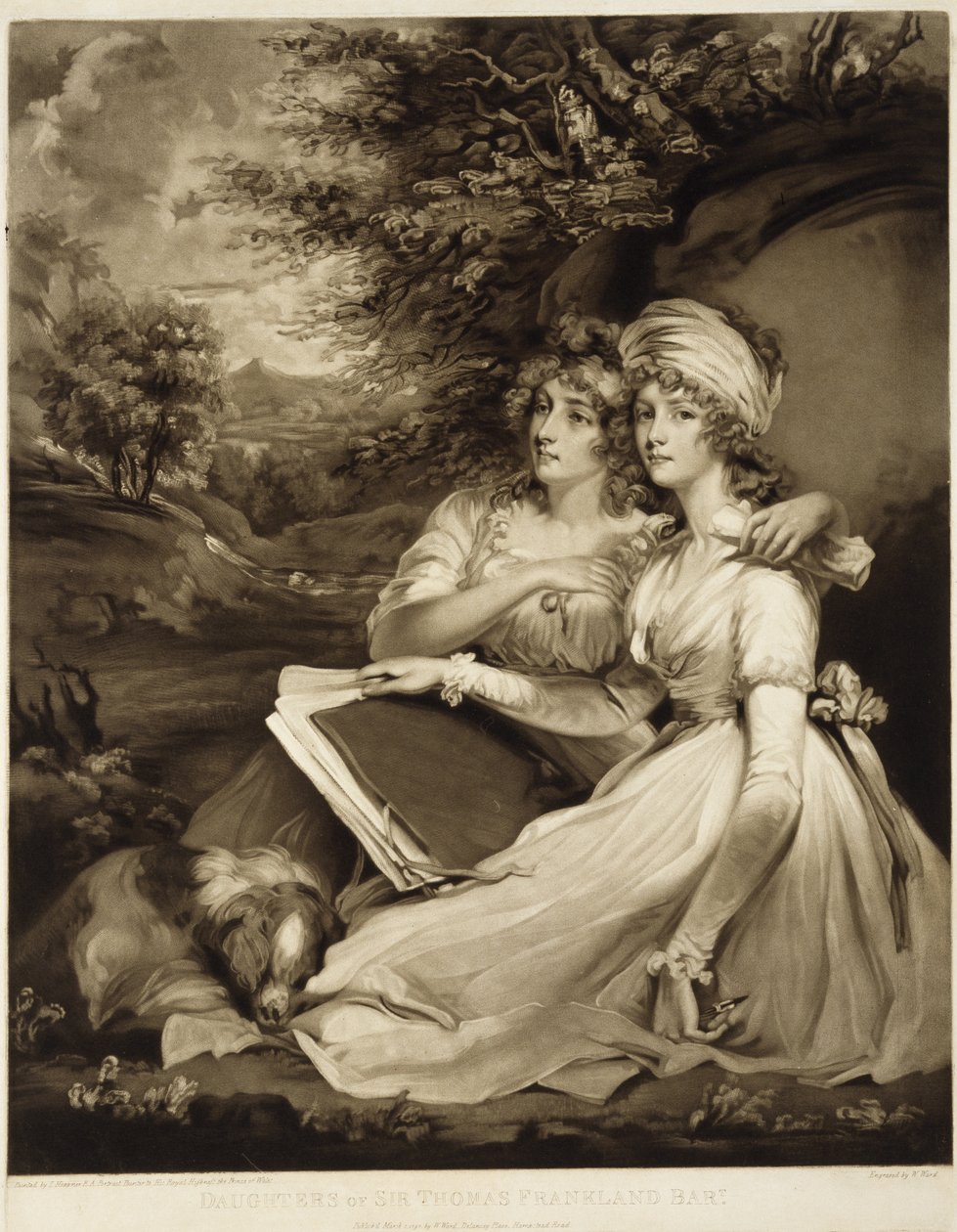 The Daughters of Sir Thomas Frankland, Baronet, 1797 (mezzotint i brunt bläck) av William Ward