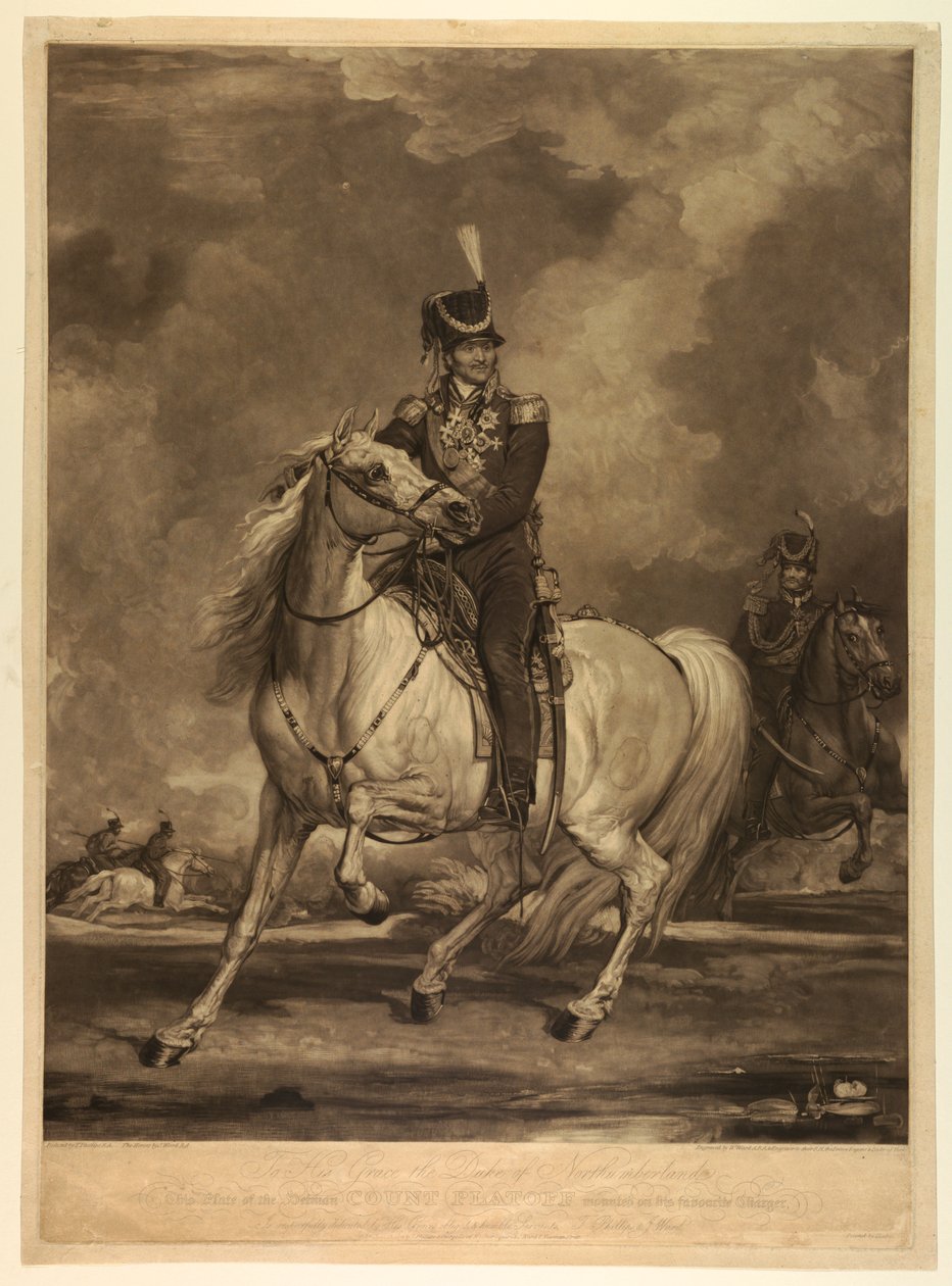 Hetman greve Platoff monterad på sin favoritladdare av William Ward
