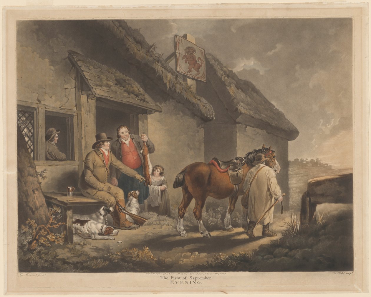 Första september, kväll av William Ward after George Morland