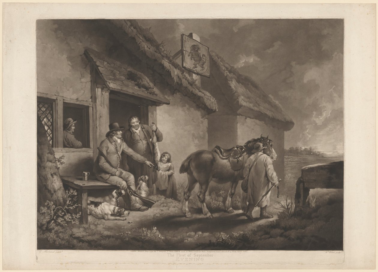 Första september, kväll av William Ward after George Morland
