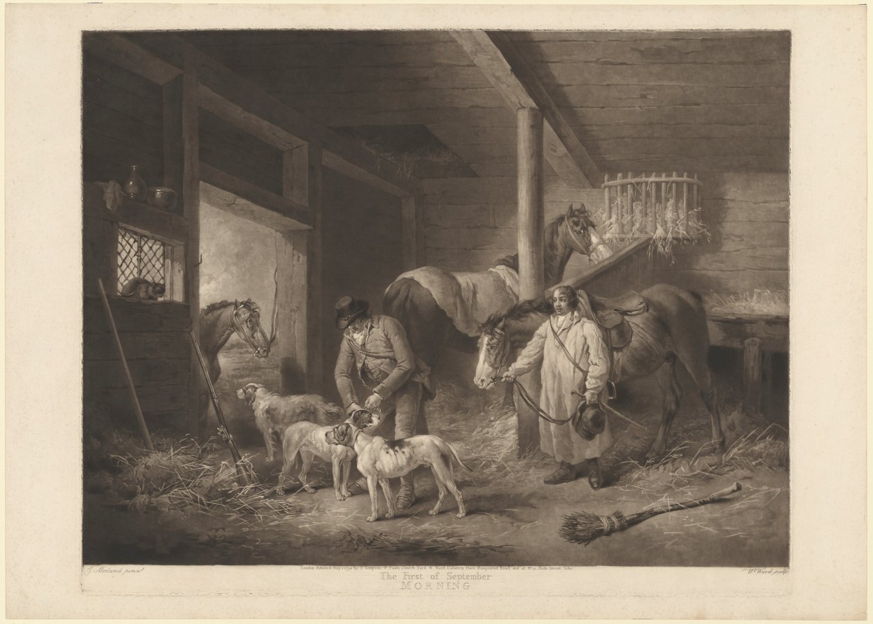 Första september, morgon av William Ward after George Morland