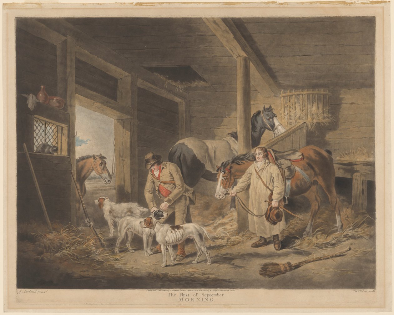 Första september, morgon av William Ward after George Morland