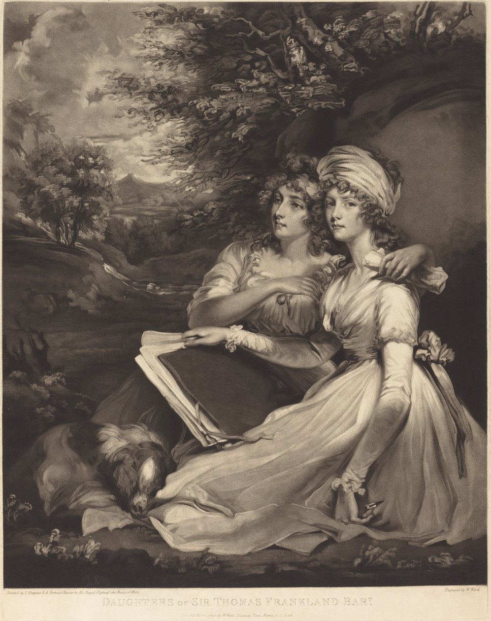 Sir Thomas Frankland Barts döttrar (The Sisters) av William Ward after John Hoppner